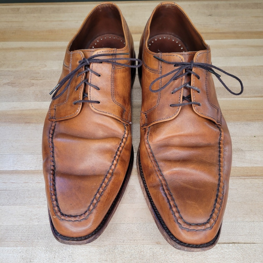 Allen Edmonds Mens Charleston Oxford Brown Leather Shoes Size 10.5 3E Wide EEE - Picture 2 of 16